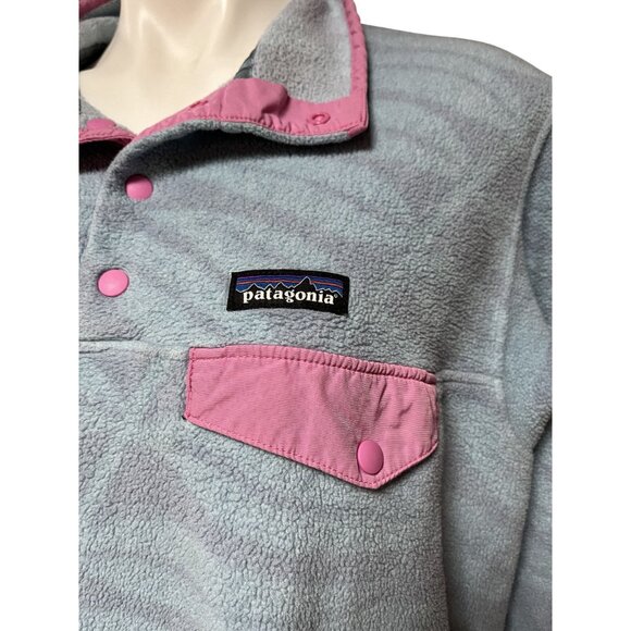 Patagonia Synchilla Snap-T Recycled Fleece Pullover Eucalyptus Berlin Blue Large - Picture 5 of 13